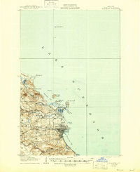 1907 Map of Marquette, MI, 1946 Print