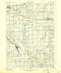 1911 Map of Mason, 1933 Print