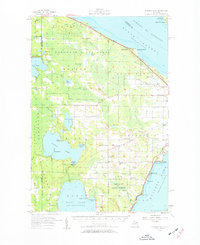 1957 Map of Mullett Lake, 1959 Print