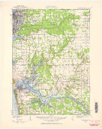 1930 Map of Muskegon, 1960 Print