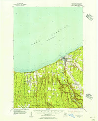 preview thumbnail of historical topo map of Ontonagon, MI in 1955