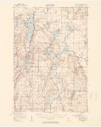 1949 Map of Otsego Lake, 1954 Print