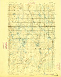 1895 Map of Perch Lake, 1909 Print