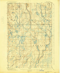 1895 Map of Perch Lake, 1925 Print