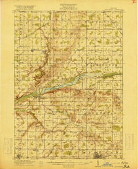 1918 Map of Perrinton, MI