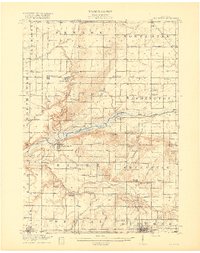 preview thumbnail of historical topo map of Perrinton, MI in 1918