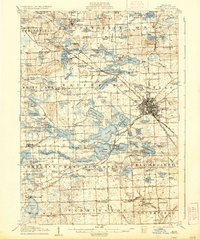 1907 Map of Pontiac, MI, 1937 Print