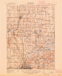 1921 Map of Rives Junction, 1948 Print