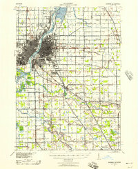 1941 Map of Saginaw, 1958 Print