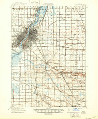 1919 Map of Saginaw, 1950 Print
