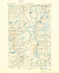 1899 Map of Sagola, 1913 Print