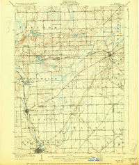 1906 Map of Saline, 1929 Print