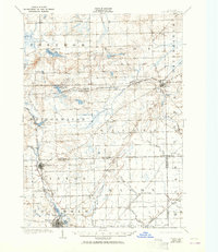 1906 Map of Saline, 1965 Print