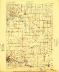 1906 Map of South Lyon, 1920 Print