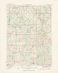 1919 Map of Springport, 1968 Print