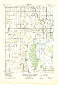 preview thumbnail of historical topo map of St. Charles, MI in 1943