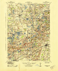 1942 Map of Stockbridge, 1943 Print
