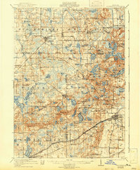 1922 Map of Stockbridge, 1942 Print