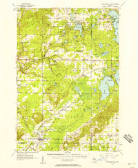 1956 Map of Benzie County, MI, 1958 Print