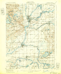 1916 Map of Three Rivers, 1932 Print