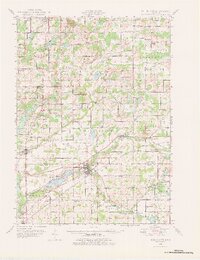 1947 Map of Union City, MI, 1978 Print