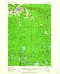 1955 Map of Wakefield, MI, 1960 Print