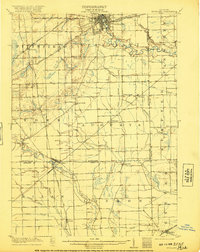 1906 Map of Ypsilanti, MI, 1920 Print