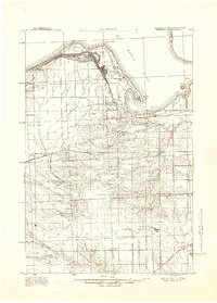1941 Map of Brimley, MI, 1947 Print