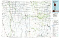 1984 Map of Hendrum, MN, 1985 Print