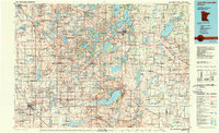 1986 Map of Alexandria, MN, 1990 Print