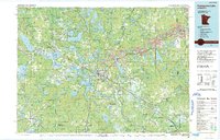 preview thumbnail of historical topo map of Itasca County, MN in 1992
