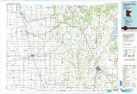 preview thumbnail of historical topo map of Thief River Falls, MN in 1992