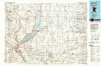 1985 Map of Wheaton, MN, 1990 Print