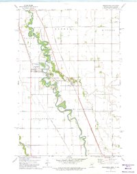 1973 Map of Abercrombie, ND, 1975 Print