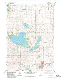 preview thumbnail of historical topo map of Atwater, MN in 1983