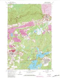 Download a high-resolution, GPS-compatible USGS topo map for Aurora, MN (1983 edition)