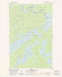 Download a high-resolution, GPS-compatible USGS topo map for Basswood Lake West, MN (1986 edition)