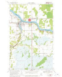 preview thumbnail of historical topo map of Baudette, MN in 1968