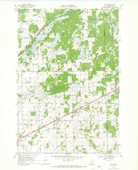 1968 Map of Bock, MN, 1970 Print