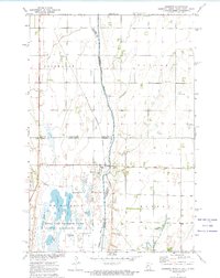 1972 Map of White Rock, SD, 1974 Print