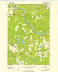 1953 Map of Brookston, 1955 Print