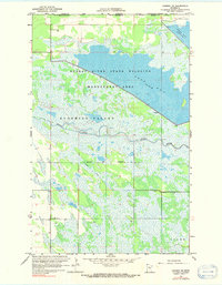 Download a high-resolution, GPS-compatible USGS topo map for Caribou NE, MN (1991 edition)
