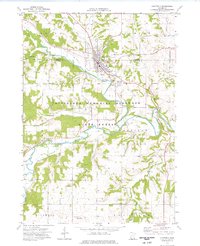 1974 Map of Chatfield, MN, 1976 Print
