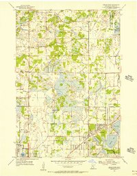 1955 Map of Circle Pines, MN, 1956 Print