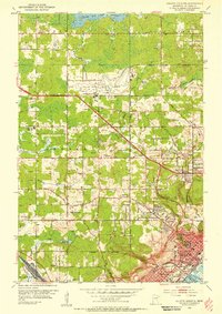 1953 Map of Duluth Heights, 1955 Print