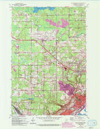 Download a high-resolution, GPS-compatible USGS topo map for Duluth Heights, MN (1993 edition)