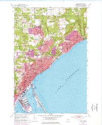 preview thumbnail of historical topo map of Duluth, MN in 1953