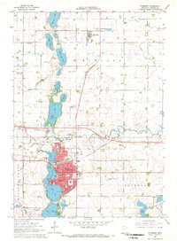 1967 Map of Fairmont, MN, 1969 Print