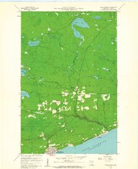 1960 Map of Grand Marais, MN, 1961 Print