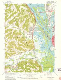 1973 Map of La Crescent, MN, 1976 Print